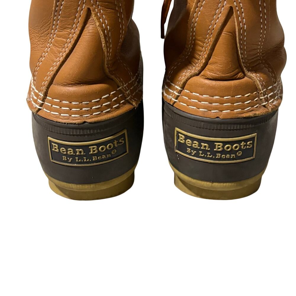 LL Bean Maine Hunting‎ Shoe Duck Bean 8" Boots Brown Vintage Made In USA Mens 7 - Picture 5 of 9